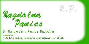 magdolna panics business card